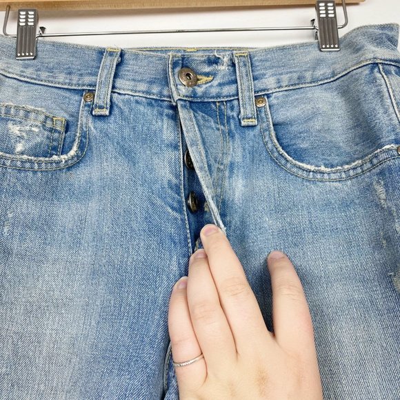 Jonathan Simkhai Manfriend Button Down Wide Leg Jeans - Picture 9 of 15